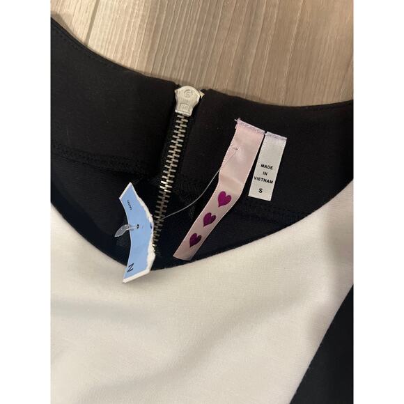 3 Hearts, New, Sleeveless Dress, Black anf White, Size S- KB25 - Picture 3 of 4